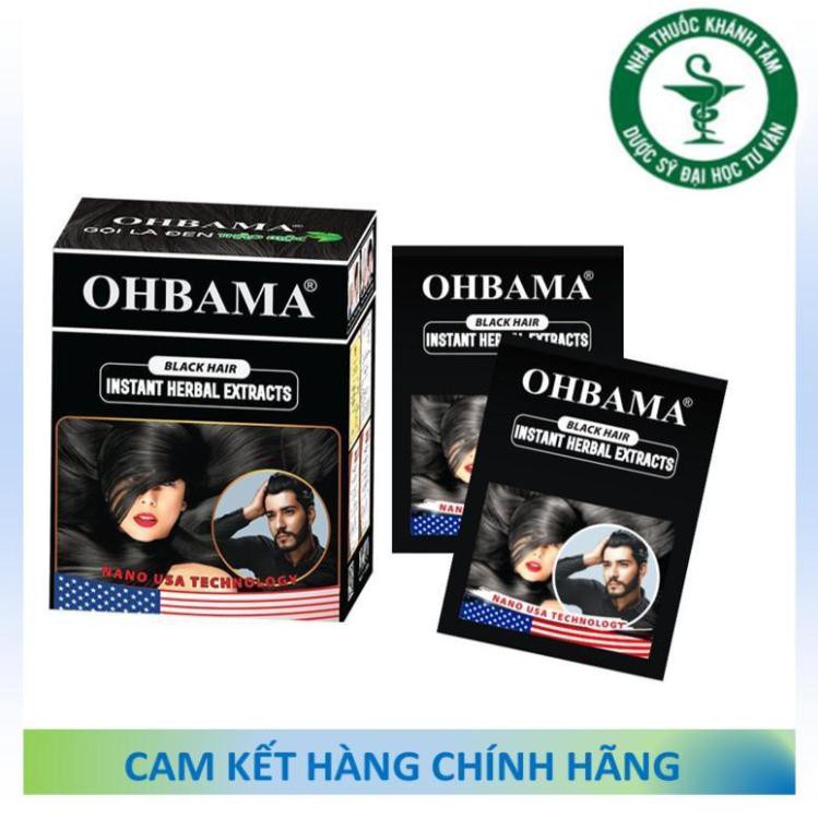 ! ! [Mẫu mới] Dầu gội nhuộm tóc GỘI LÀ ĐEN OHBAMA / OBAMA [Gói 20ml]