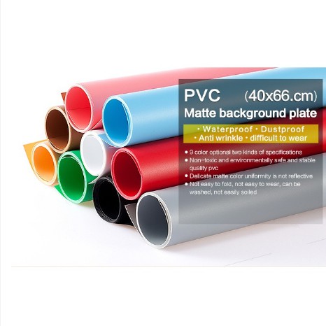 Phông Nền Chụp Ảnh Màu Trơn Nhám Bằng PVC 50 * 100cm Chống Thấm Nước Tiện Dụng