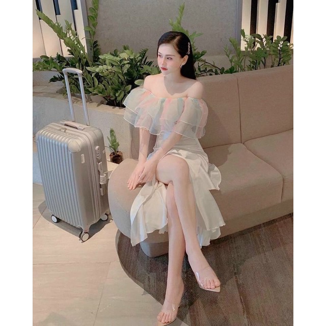 Áo bẹc vai 7 màu cầu vồng xinh du lịch xình xịch