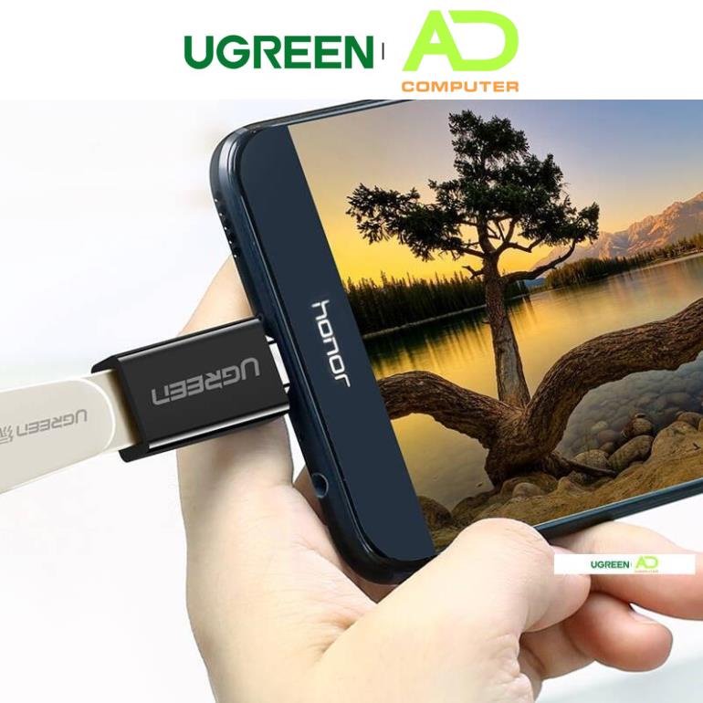 Cáp sạc và truyền dữ liệu UGREEN US165 2 in 1 dòng tối đa 2.4A, giao diện + Micro USB