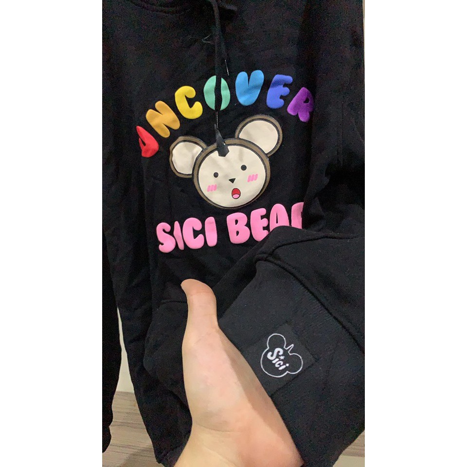 Áo hoodie Uncover trắng đen - Gin store