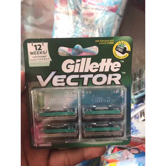 Lưỡi dao cạo râu Gillette Vector kép (4 cái)