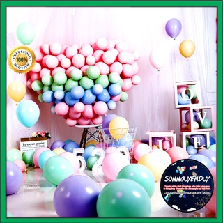 [Giá rẻ nhất] Bóng Bay Pastel Macaron Bịch 100 Quả 10” - trang trí tất cả các bữa tiệc