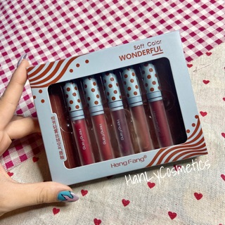 Set 5 cây son kem chấm bi HengFang