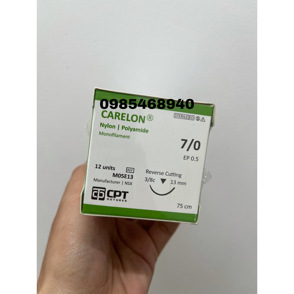 Chỉ phẩu thuật CPT Carelon Nylon số 7/0 M05E13( GIÁ BÁN THEO TÉP )