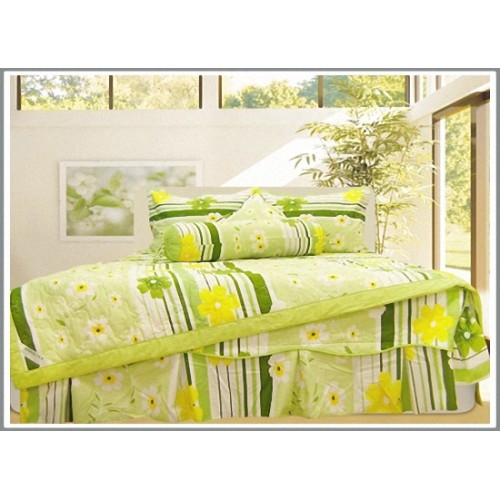 Bộ 1 chăn mền, 1 drap nệm, 1 vỏ gối ôm, 2 vỏ gối nằm cotton mềm mại cho phòng ngủ đẹp mắt (giao màu ngẫu nhiên)