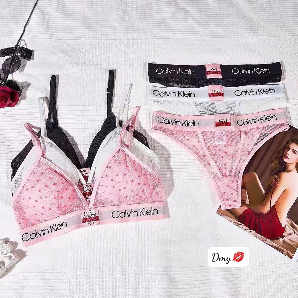 Bộ Đồ Lót Ren Mềm Quyến Rũ Không Gọng Siêu Sexy CK, đồ lót hàng quảng châu cao cấp 3 màu đen hồng trắng