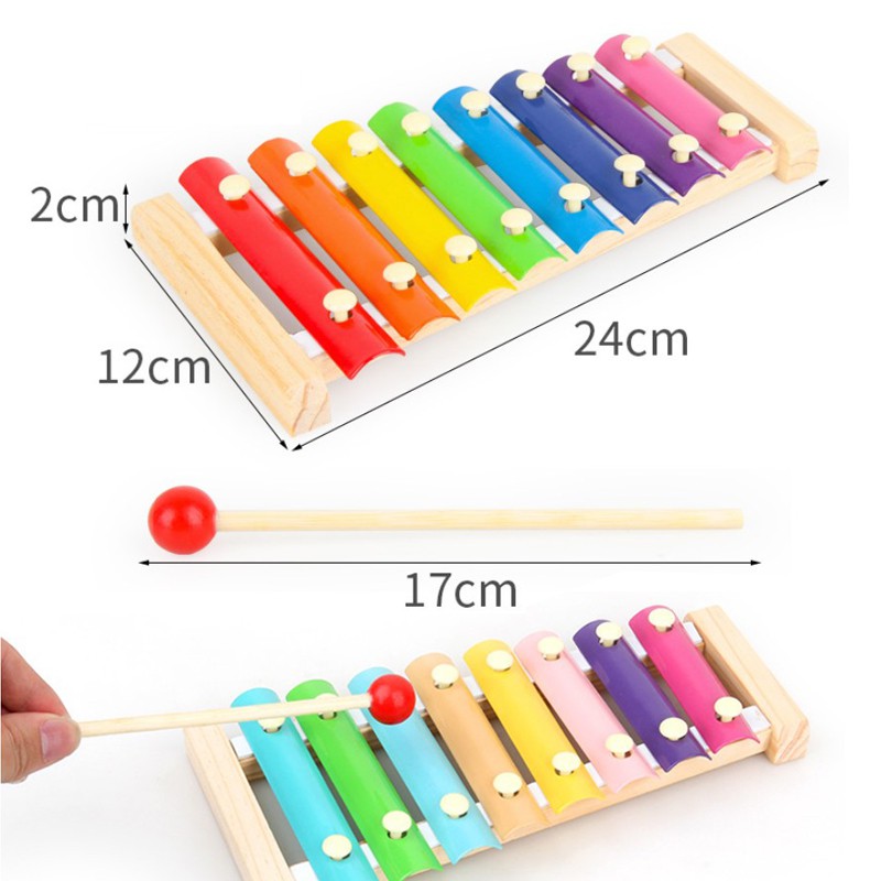 Đồ chơi Đàn Piano Xylophone gỗ 8 thanh quãng cho bé⚡LOẠI 1⚡ Đồ chơi âm nhạc giúp trẻ phát triển năng khiếu âm thanh