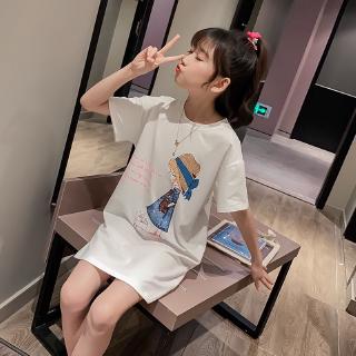 Đầm thun dáng rộng dành cho bé gái