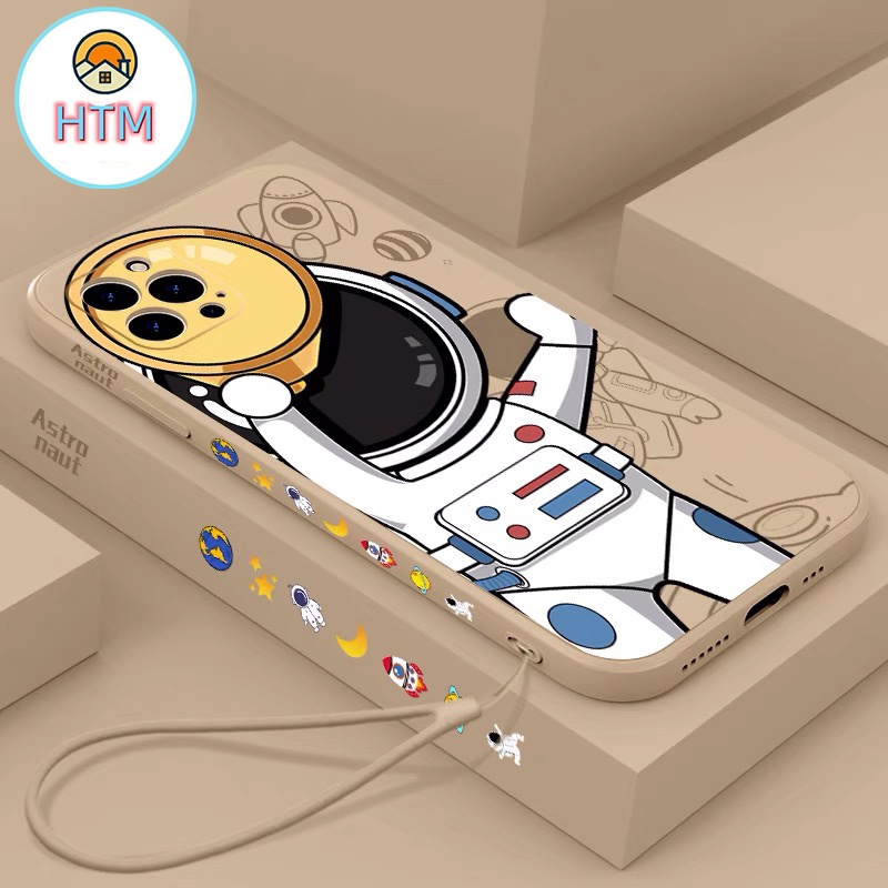 Ốp Điện Thoại TPU Mềm Hình Phi Hành Gia Hoạt Hình 3d Cho iPhone 11 pro max X Xr Xs max 7 8 Plus Se 2020 12 13 pro max