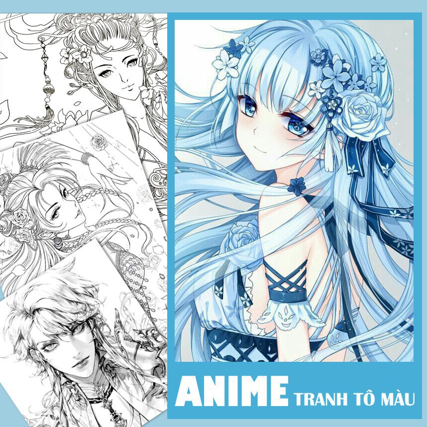 Tranh Tô Màu Anime -Lineart, Nhiều Mẫu Hot (Vận Chuyển Từ 5 Sản Phẩm) |  Shopee Việt Nam