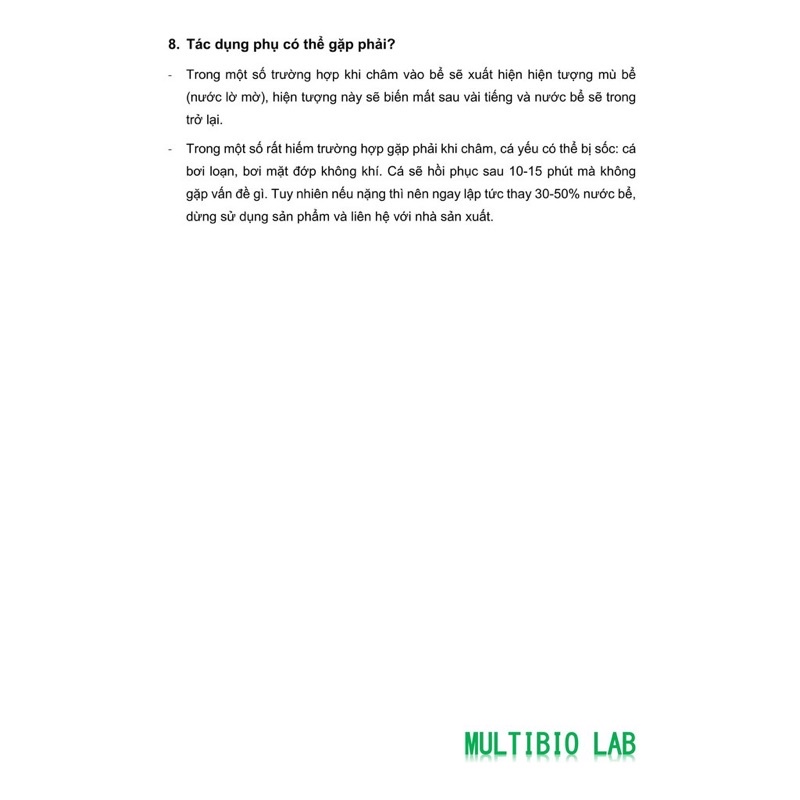 Bộ sản phẩm Vi Sinh Multibio Lab | Multi bio | multi detox | multi clear water | multi glass care | multi power bacter