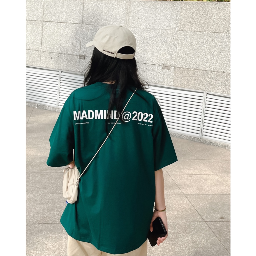 MADMIND® Chính Hãng - Áo Thun Mad Logo  Cotton Thoáng Mát - Màu Xanh Lá / Trắng / Đen Form Rộng Unisex