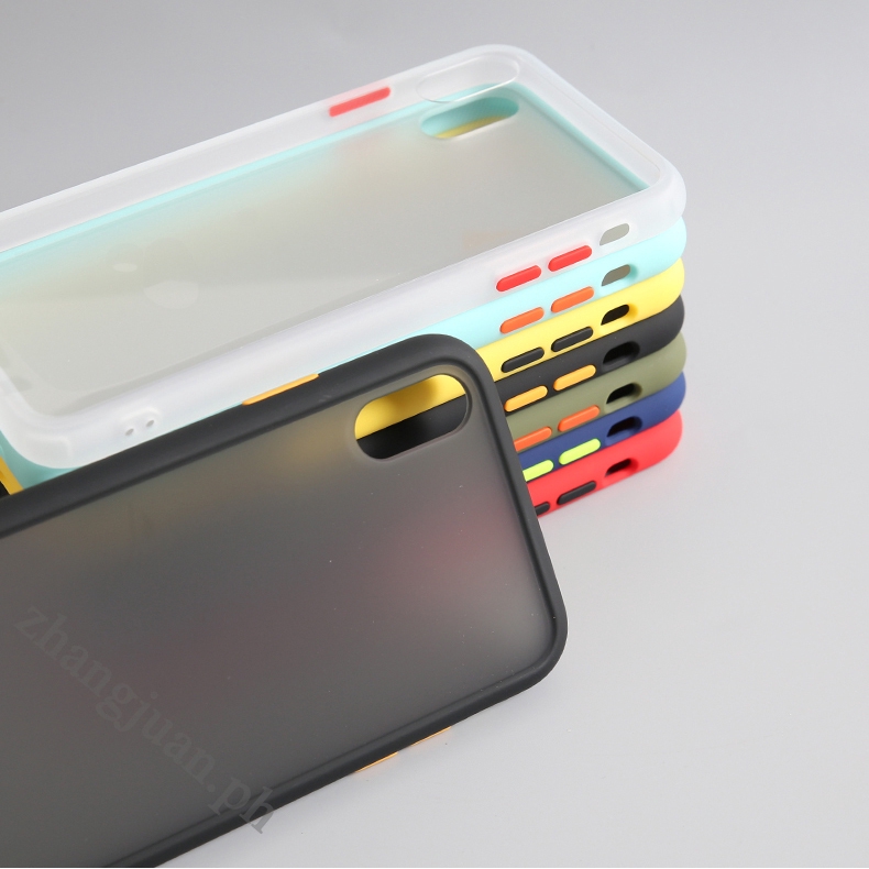 Ốp lưng nhám chống shock OPPO A74 A94 A53 A52 A72 A92 A93 A91 A73 Case suốt cảm giác chạm mềm mại màu tương phản cho