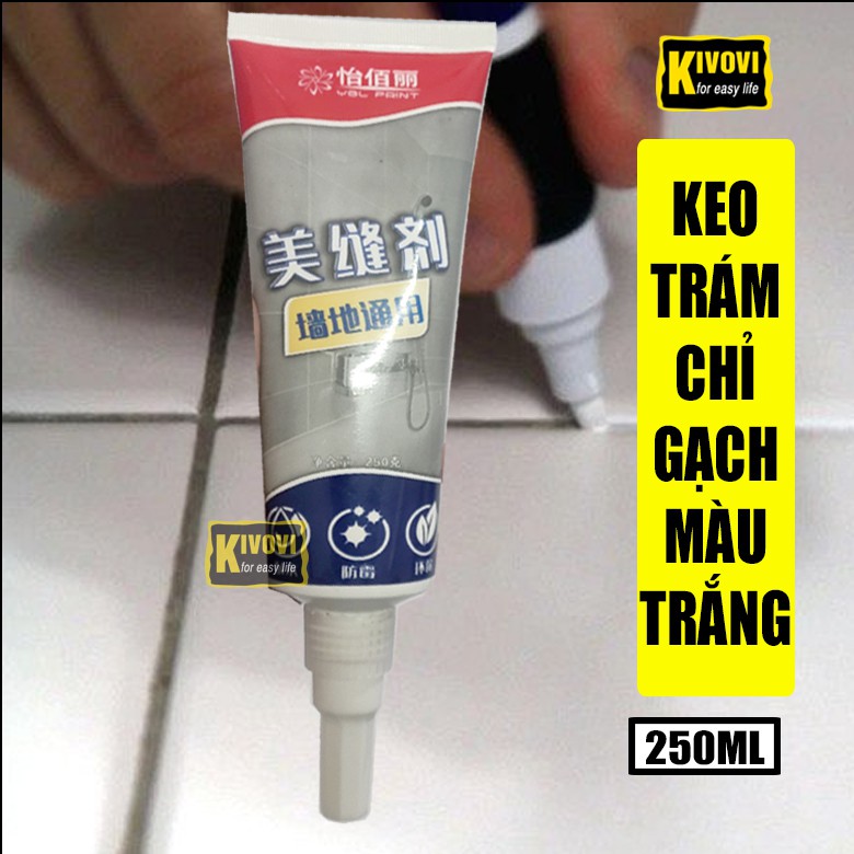 Chai Keo Trám Chỉ Gạch Màu Trắng 250ML Dùng Để Chà Ron , Dán Đa Năng , Trám Mạch Gạch - Kivovi