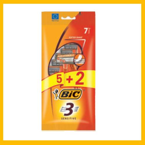 Combo 3 gói Dao cạo râu BIC 3 lưỡi 7 cây / gói