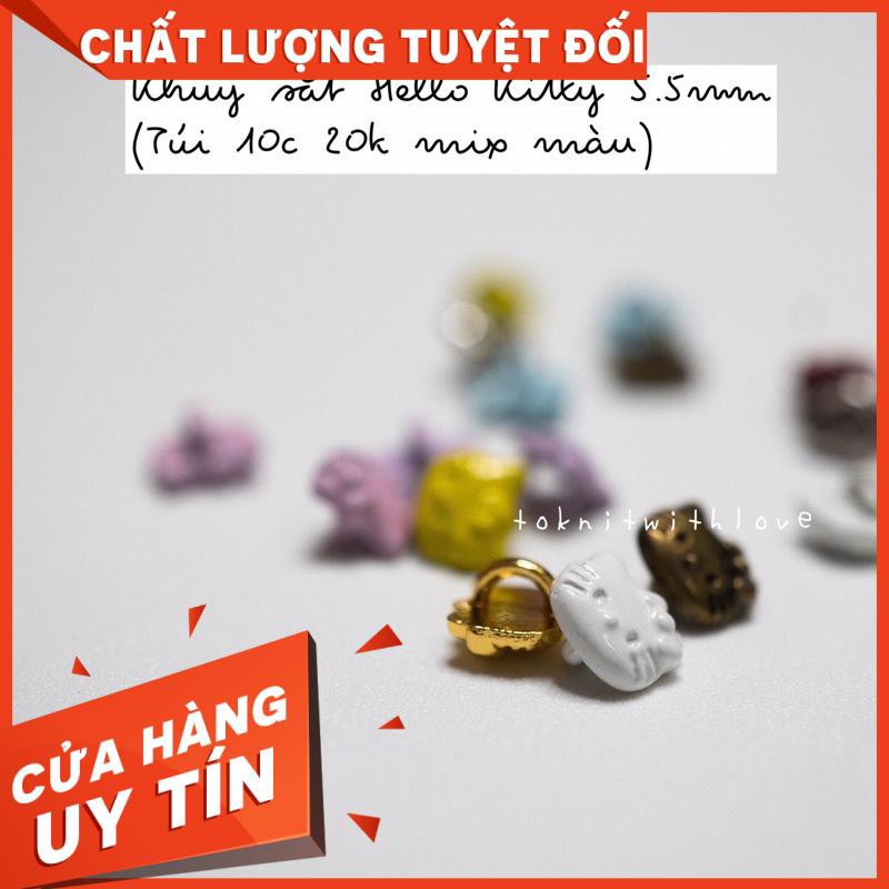 Khuy sắt hình Hello Kitty size 5.5mm (túi 10c 20k mix màu)[ĐẦY ĐỦ HÀNG]