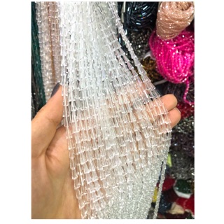 Pha Lê chuông tháp 4mm * 8mm mầu trắng trong siêu xinh ❤️❤️❤️