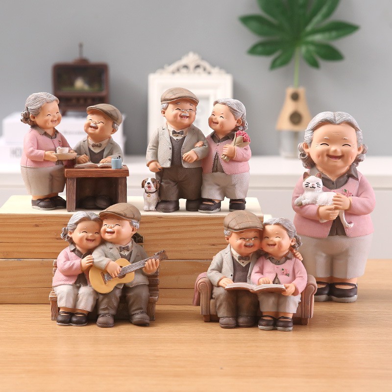 Tượng trang trí bánh kem  Tượng ông bà