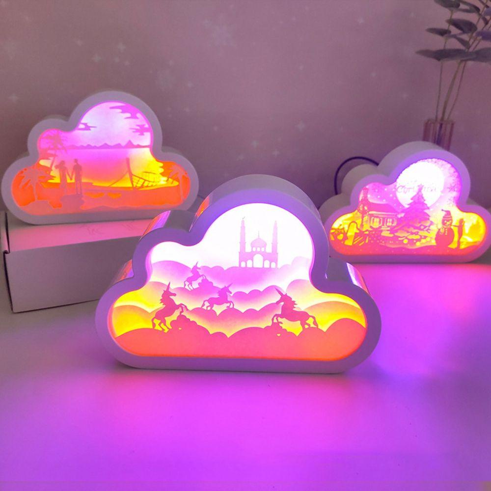 Đèn Ngủ Để Bàn Hình Giấy 3D Sáng Tạo