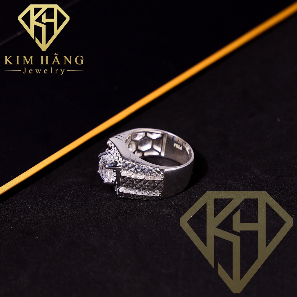 Nhẫn BẠC Nam KHJC0005 Sang Chảnh, Lấp Lánh, Tôn Lên Vẻ Nam Tính Và Đầy Mạnh Mẽ