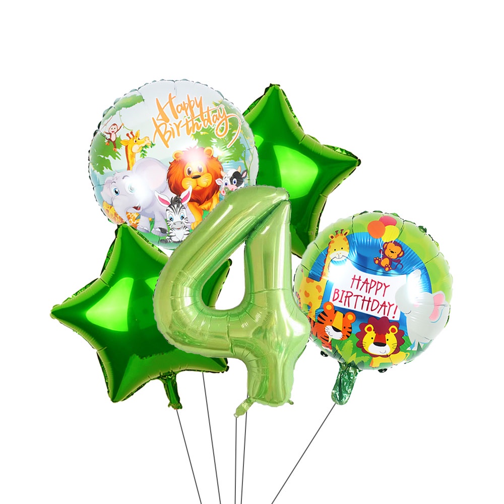 Bộ Bong Bóng Lá Nhôm Hình Động Vật Số 0-9 18 / 40 Inch Trang Trí Sinh Nhật / Tiệc Sinh Nhật Cho Bé