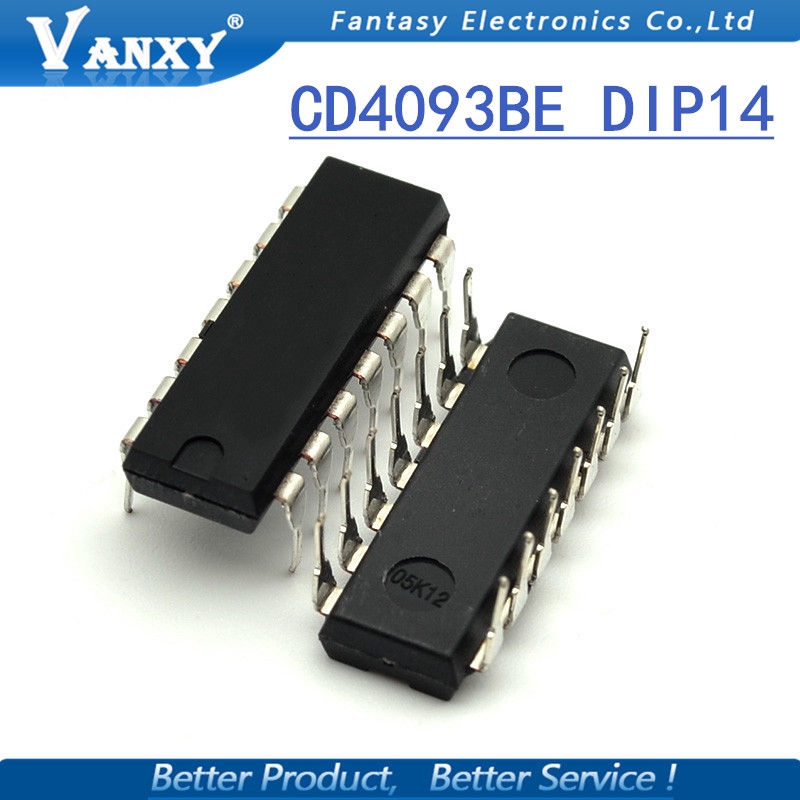 Bộ 10 Linh Kiện Điện Tử Ic Cd4093Be Hcf4093Be Dip14 Cd4093 Dip 4093 Dip-14 4093be | BigBuy360 - bigbuy360.vn