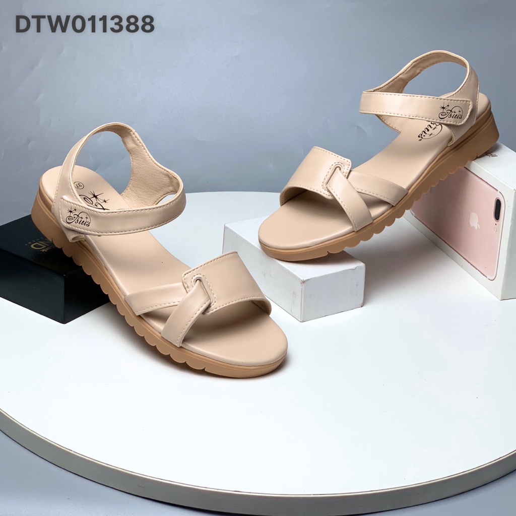 Sandal nữ ❤️FREESHIP❤️ Dép quai hậu học sinh thiết kế quai ngoắc trẻ trung đế bằng quai dán tiện lợi DTW011388