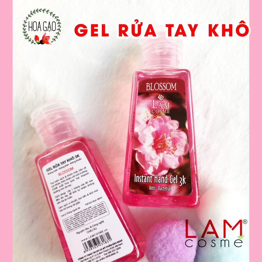 Gel rửa tay khô, Nước rửa tay khô LAM Cosme - Diệt Khuẩn 99%, loại nhỏ bỏ túi 60ml, an toàn cho bé | BigBuy360 - bigbuy360.vn