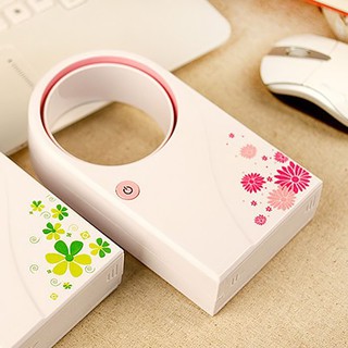Quạt không cánh mini 2in1 cầm tay du lịch sử dụng pin sạc