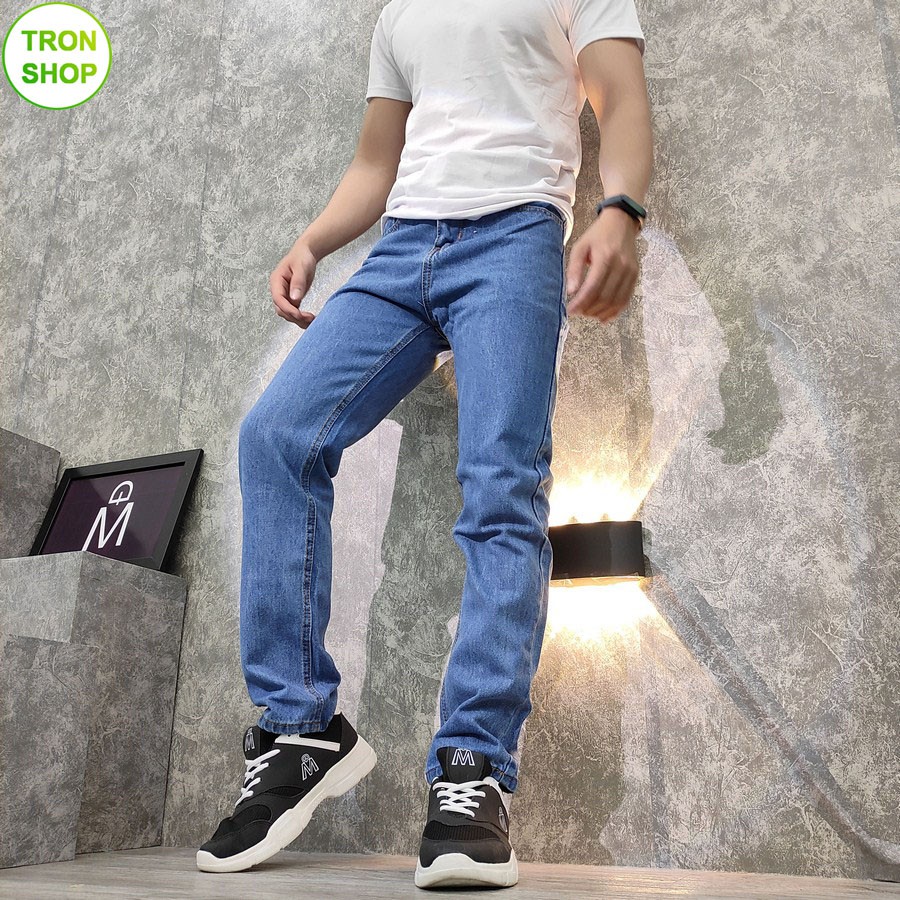 Quần jean nam ống suông 3 màu vải dày không ra màu TS63 Tronshop