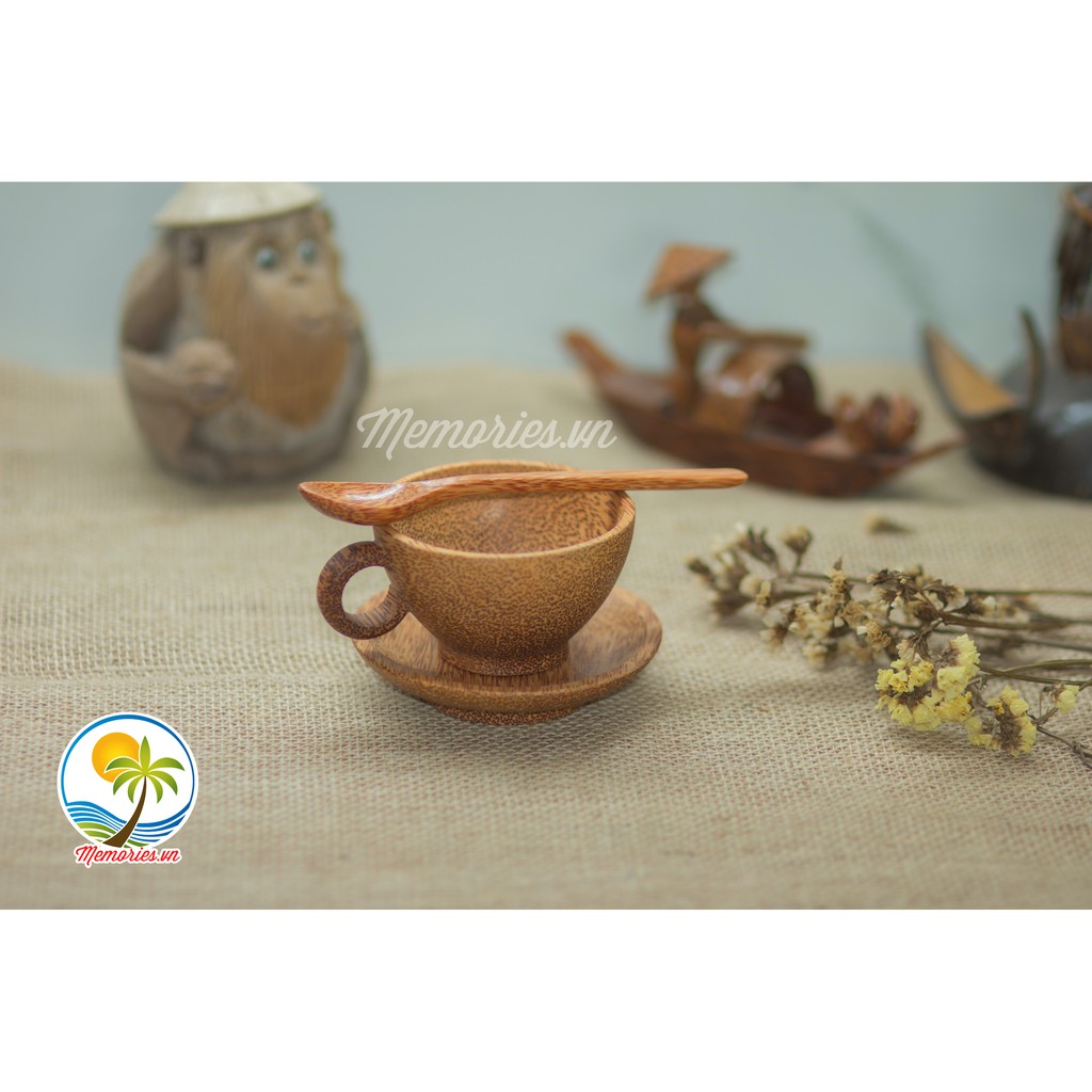 Bộ Ly / Tách Trà - Cafe Làm Từ Gỗ Dừa - Quà tặng trang trí handmade