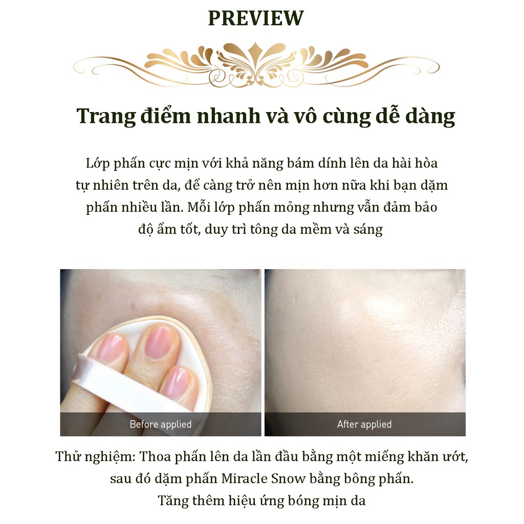 Phấn nước Care:nel Miracle Snow Cushion SPF50+/PA++++ by Nacos