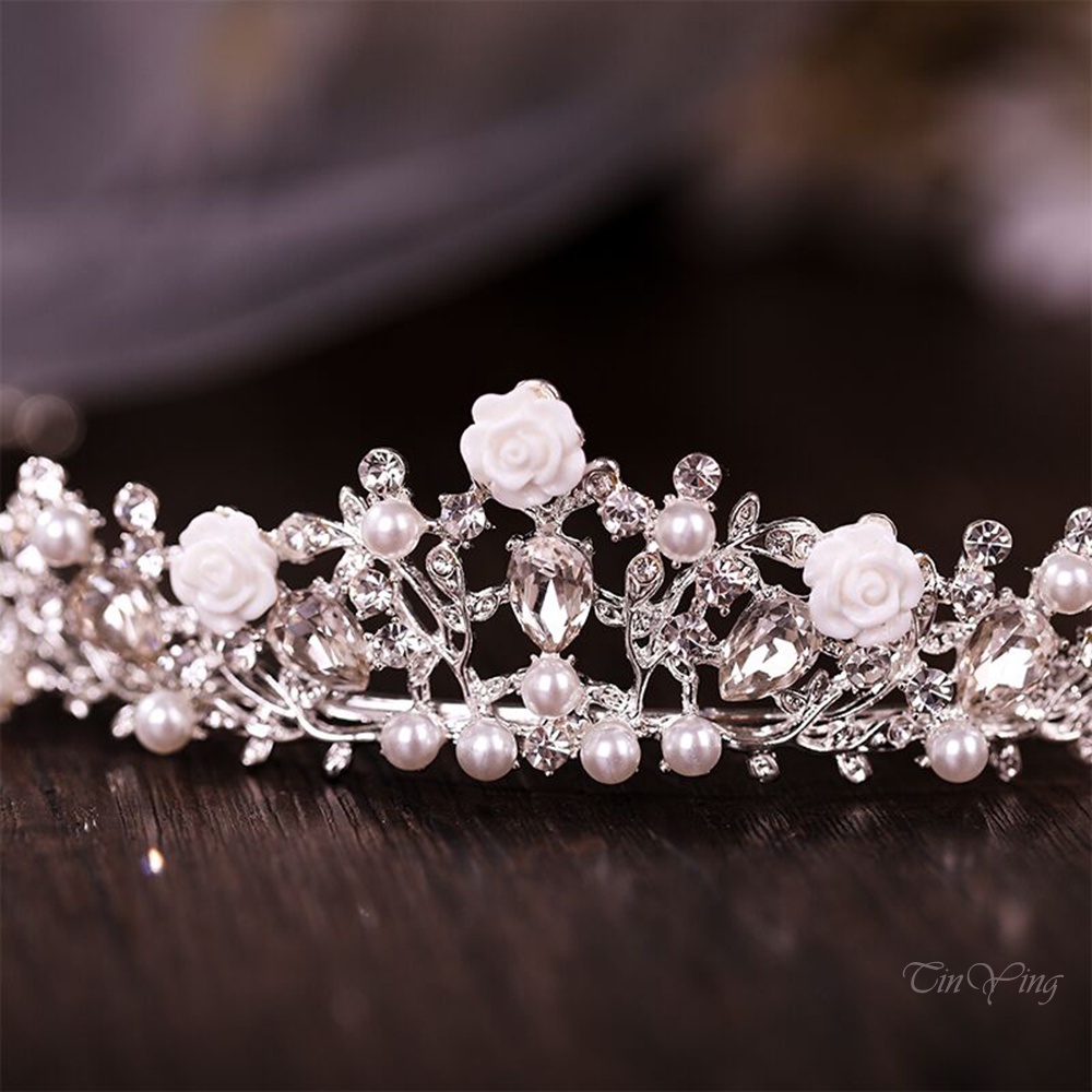 GETNOIVAS Cài Tóc Hình Vương Miện Đính Đá Thời Trang Cho Nữ