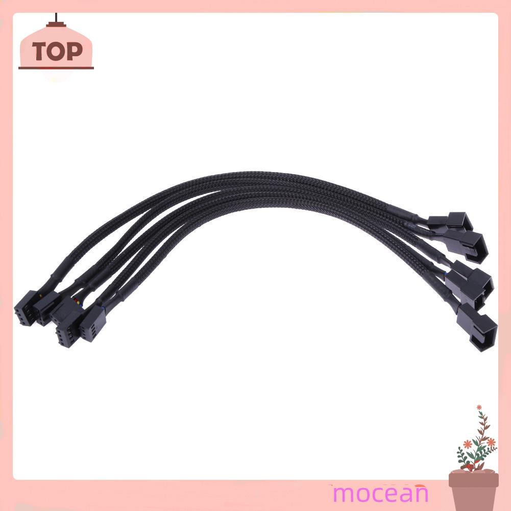 Mocean Bộ 5 Dây Cáp Nối Dài 12in 4 Pin Pwm Cho Máy Tính