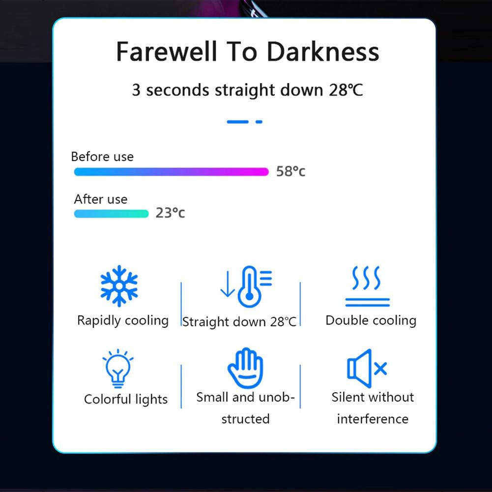 Bộ làm mát điện thoại di động Quạt đôi Bộ tản nhiệt Giá đỡ điện thoại Tấm làm mát Bộ điều khiển gamepad Tản nhiệt | BigBuy360 - bigbuy360.vn