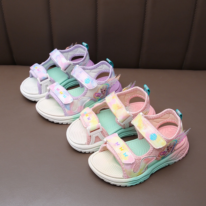 Xăng đan họa tiết công chúa Elsa xinh xắn cho bé gái