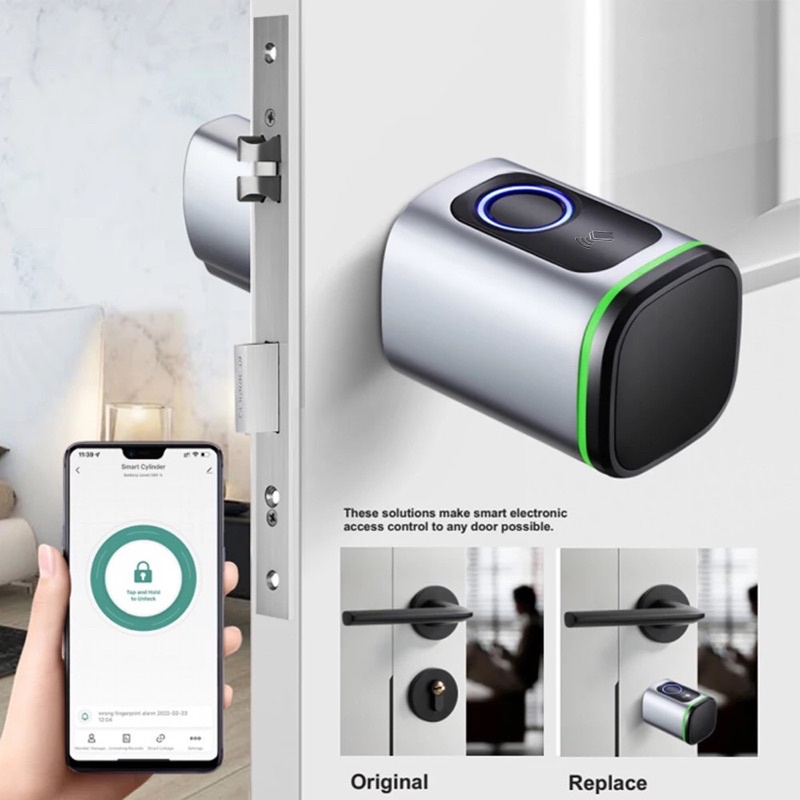 Khóa Vân Tay Thông Minh Greel - Khóa Vân Tay PHỤ KIỆN THÔNG MINH Dùng Thẻ Chip, Vân Tay, Bluetooth, Chìa Dự Phòng