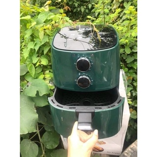 nồi chiên không dầu camel loại 5l, 6l, 7l sẵn xanh và đen có kèm quà tặng, camel 6l