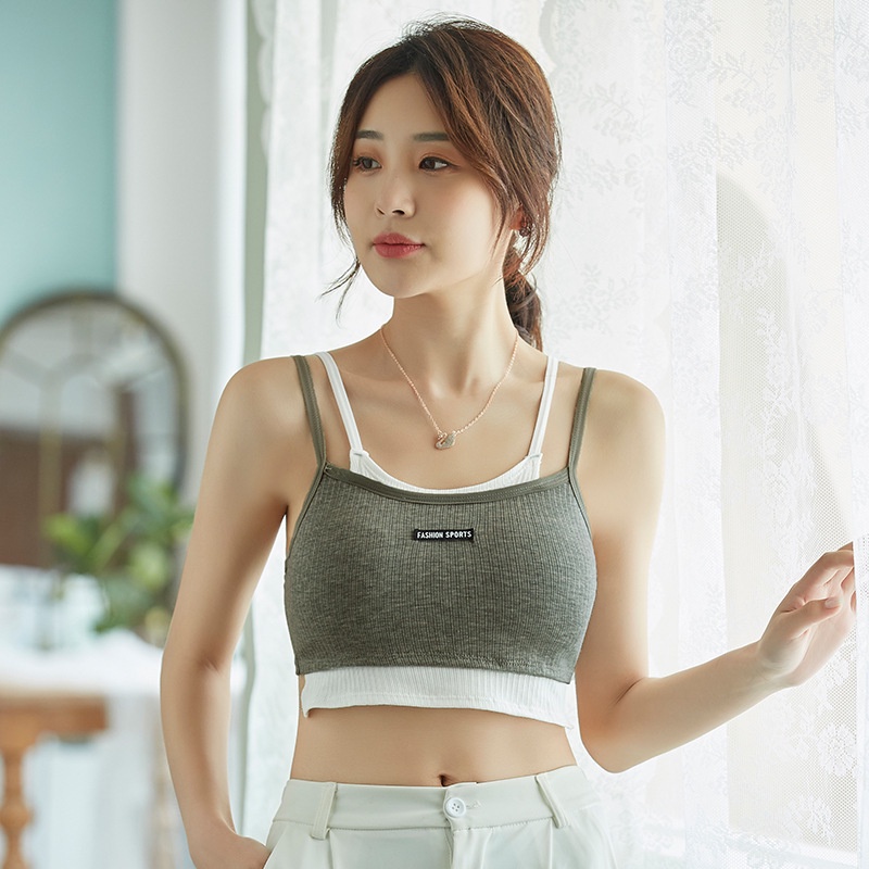 Áo bra nữ cotton 2 lớp kèm mút mỏng, phong cách hàn quốc xinh xắn HLBOUTIQUE B7711