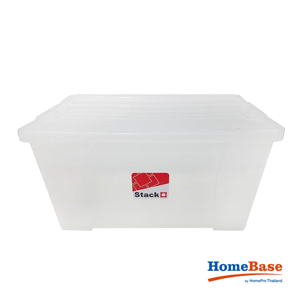 HomeBase STACKO Hộp đựng đồ bằng nhựa Thái Lan 6653 40L W38x D39x H27.5 cm trong suốt