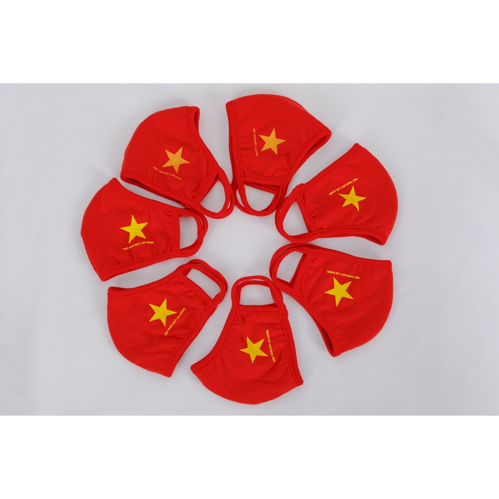 Combo 5 Khẩu Trang Vải Cờ Đỏ Sao Vàng Kháng Khuẩn Bảo Vệ Toàn Diện Giá Siêu Rẻ - Đồng Phục Bốn Mùa