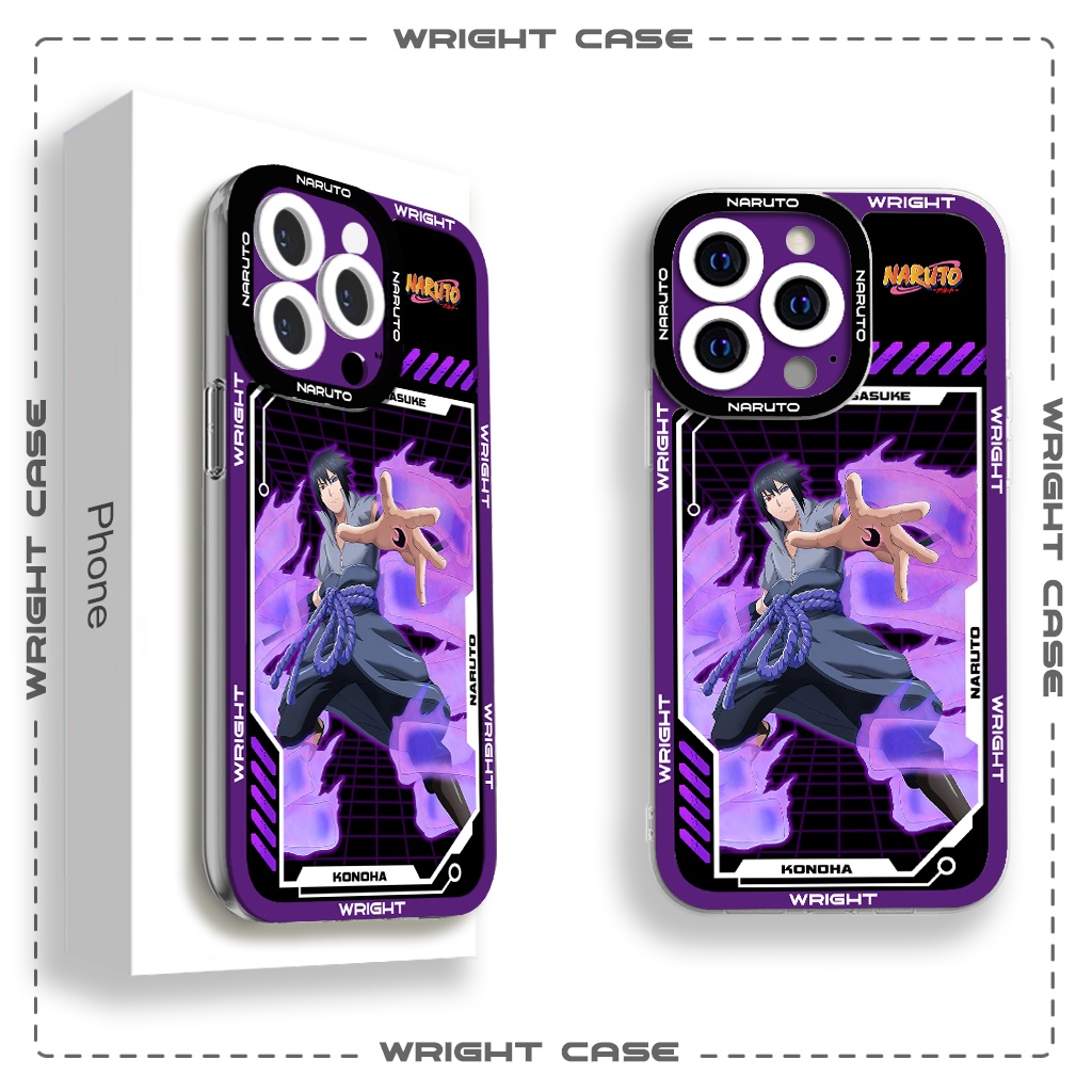 Ốp lưng iphone cạnh vuông Sasuke Naruto Anime Wrightcase 6plus/7/8/8plus/x/xs/11/12/pro/max/plus/promax