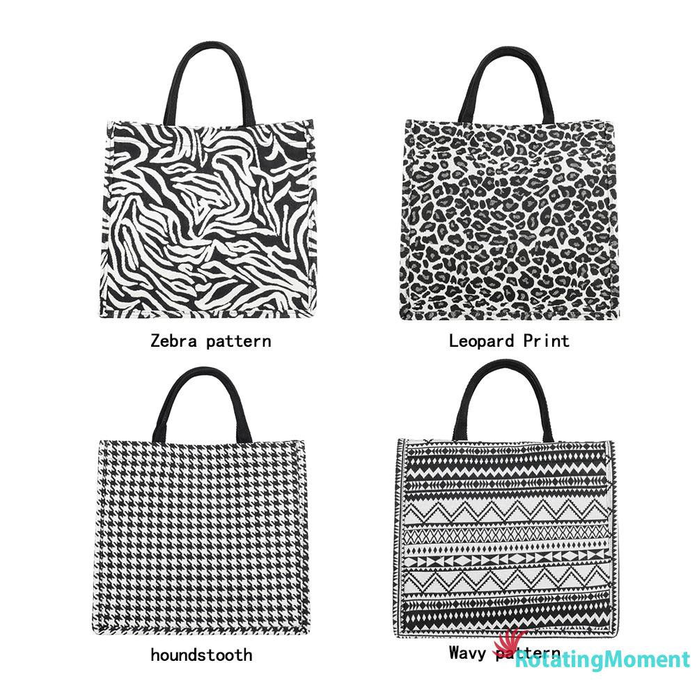 ∰RO∰ Retro Women Canvas Printing Shoulder Shopping Bag Casual Large Tote Handbag