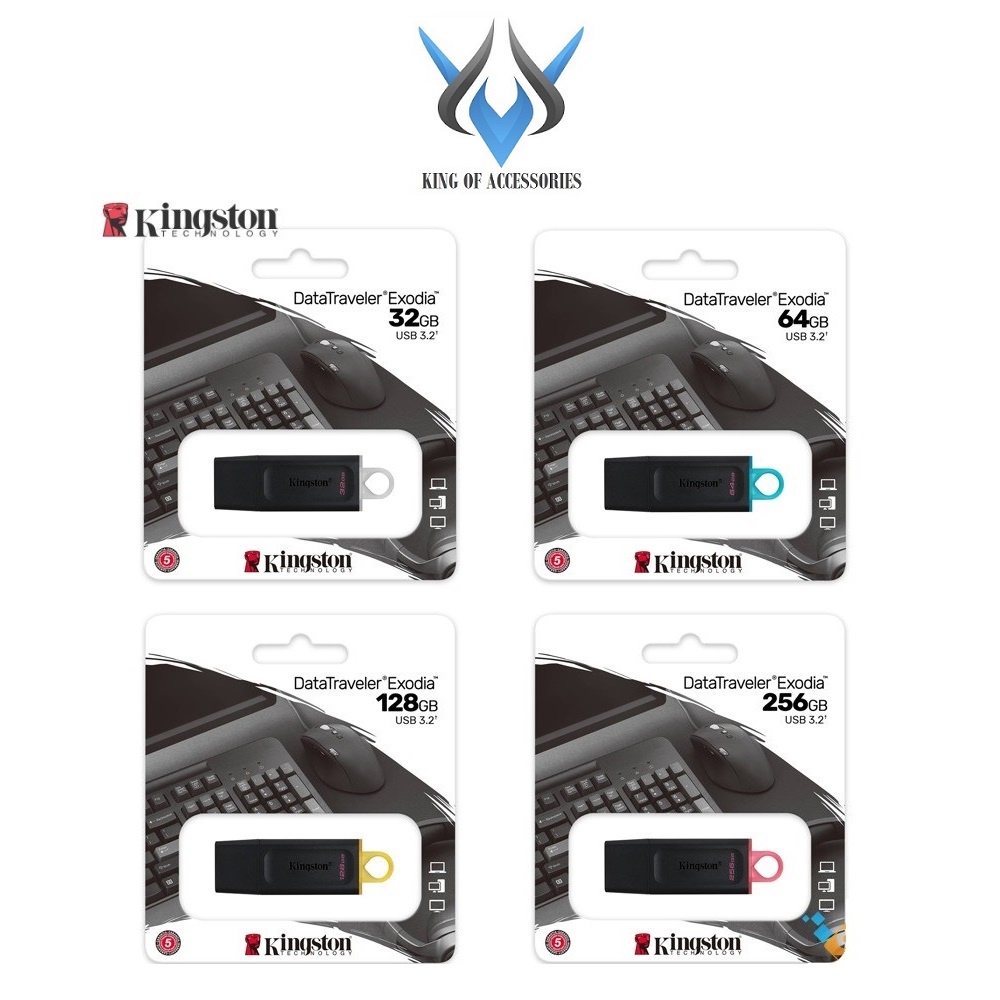 USB 3.2 Gen 1 Kingston DataTraveler Exodia 32GB / 64GB / 128GB (Đen) - Phụ Kiện 1986