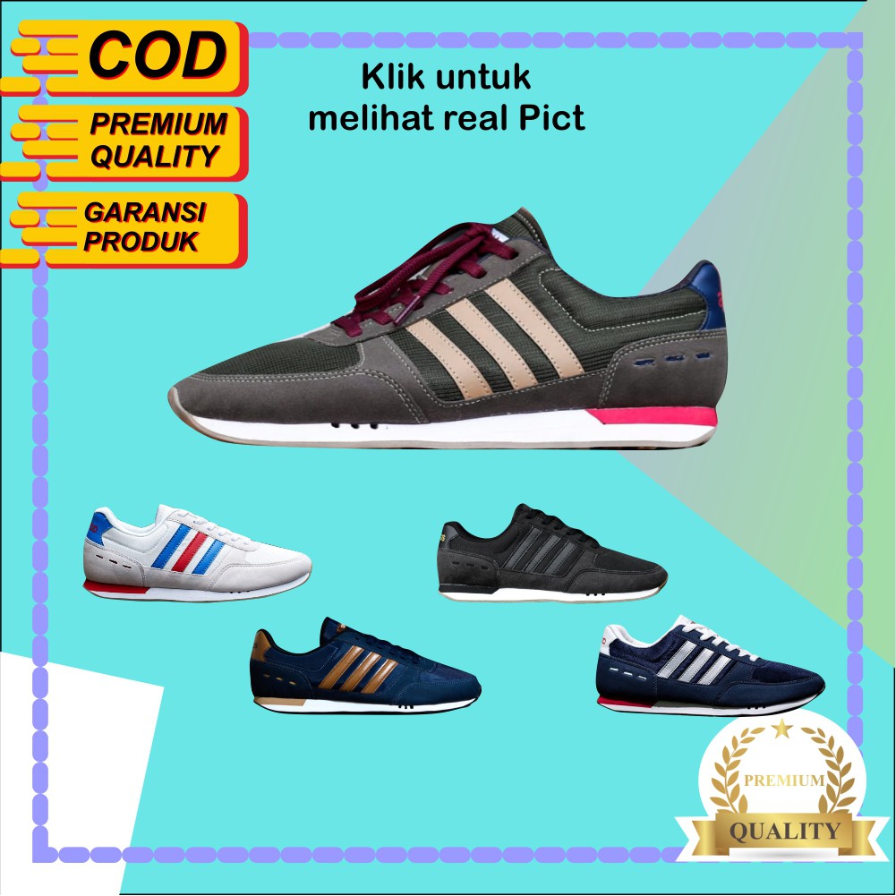 Giày Thể Thao Adidas Neo City Racer Màu Trắng Đen Cá Tính Cho Nam