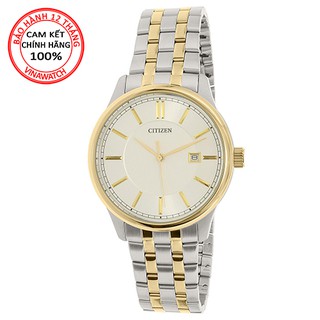 Đồng hồ nam citizen dây kim loại pin kính cứng bi1054-55a