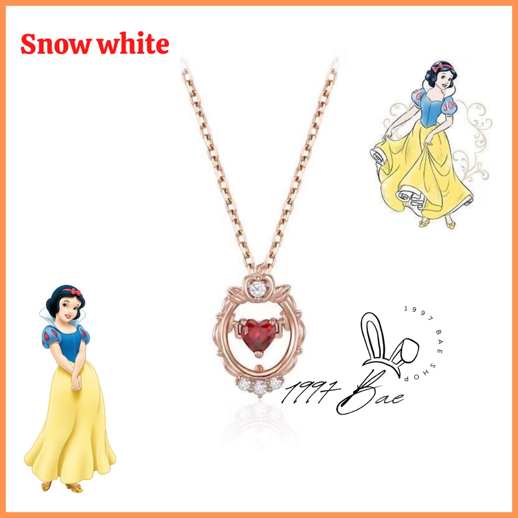 Dây chuyền công chúa Disney Dancing Heart bạc 925 mạ vàng cao cấp không đen không gỉ