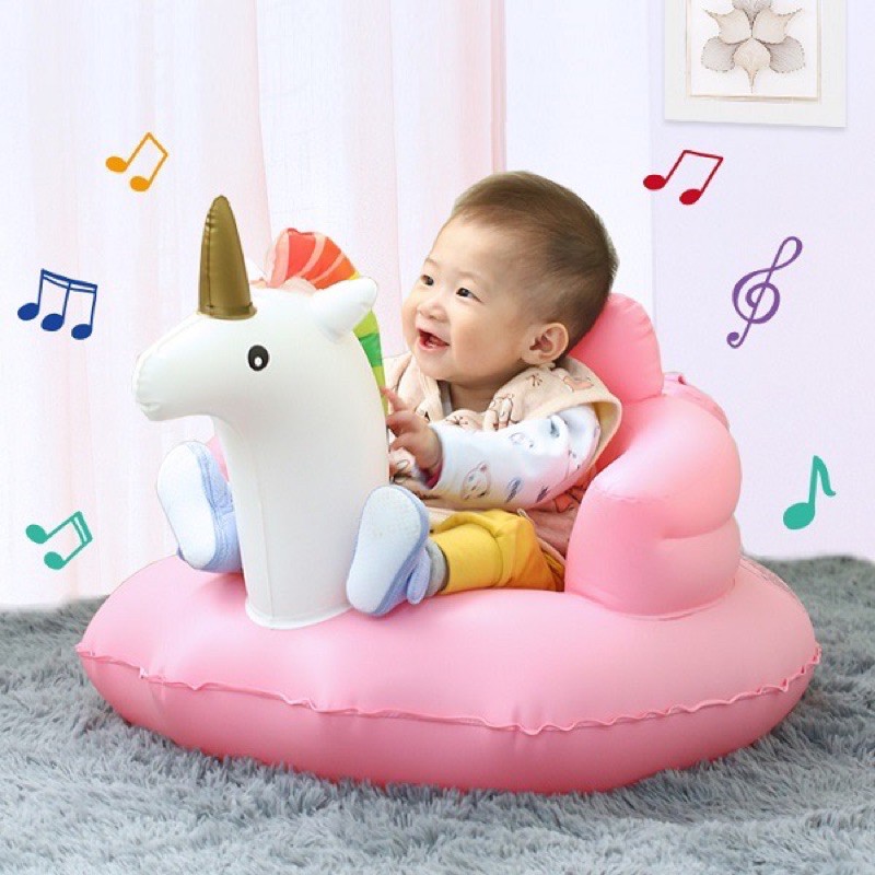 Ghế hơi tập ngồi cho bé baby shark (thanh lí)