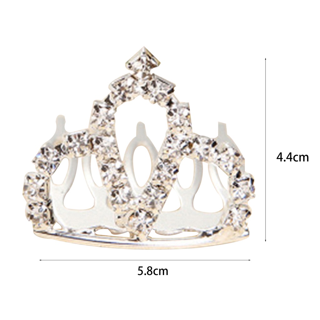 Kẹp tóc hình vương miện đính đá xinh xắn dành cho bé gái